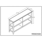 Wide Low 54W Bookcase with 2 Shelves, White