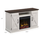 Modern Farmhouse TV Stand for TVs up to 55 with Electric Fireplace