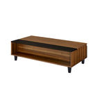 47 W Coffee Table w/Lift Top, Walnut & Black