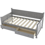 Twin Daybed with 2 Large Drawers with X-shaped Frame