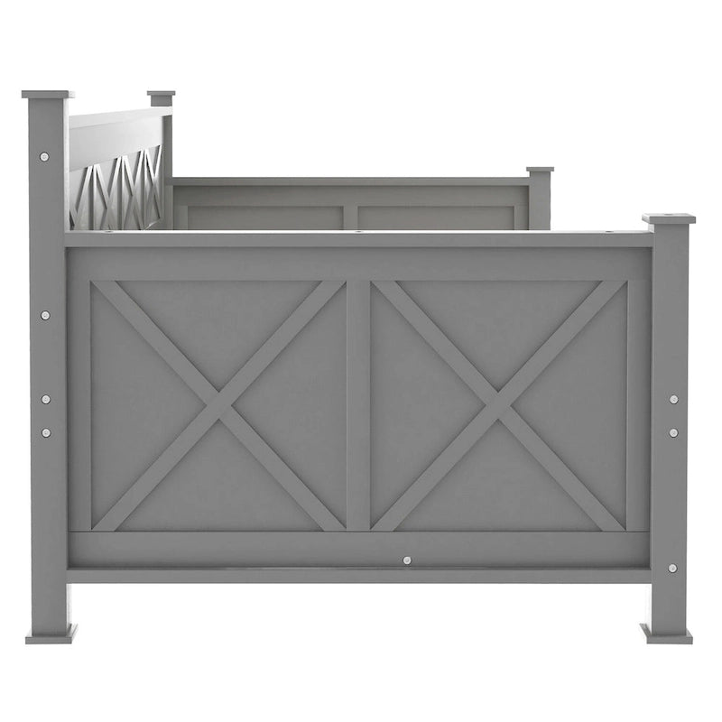 Twin Daybed with 2 Large Drawers with X-shaped Frame