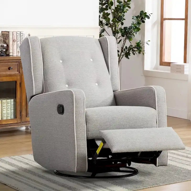 Ensemble de deux fauteuils inclinables pivotants et à bascule