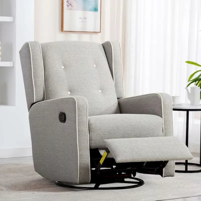 Ensemble de deux fauteuils inclinables pivotants et à bascule