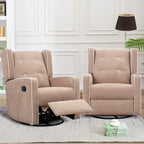 Ensemble de deux fauteuils inclinables pivotants et à bascule