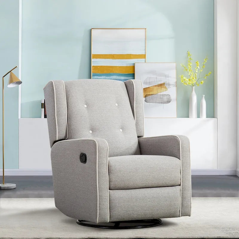 Ensemble de deux fauteuils inclinables pivotants et à bascule