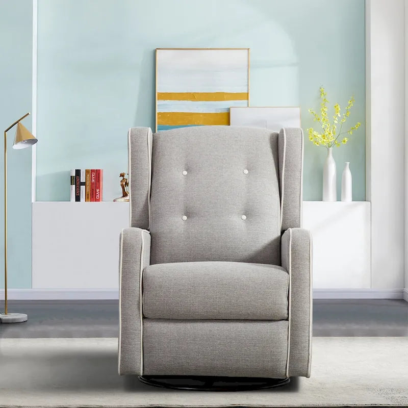 Ensemble de deux fauteuils inclinables pivotants et à bascule