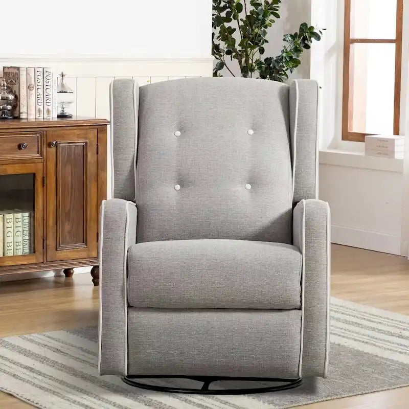 Ensemble de deux fauteuils inclinables pivotants et à bascule