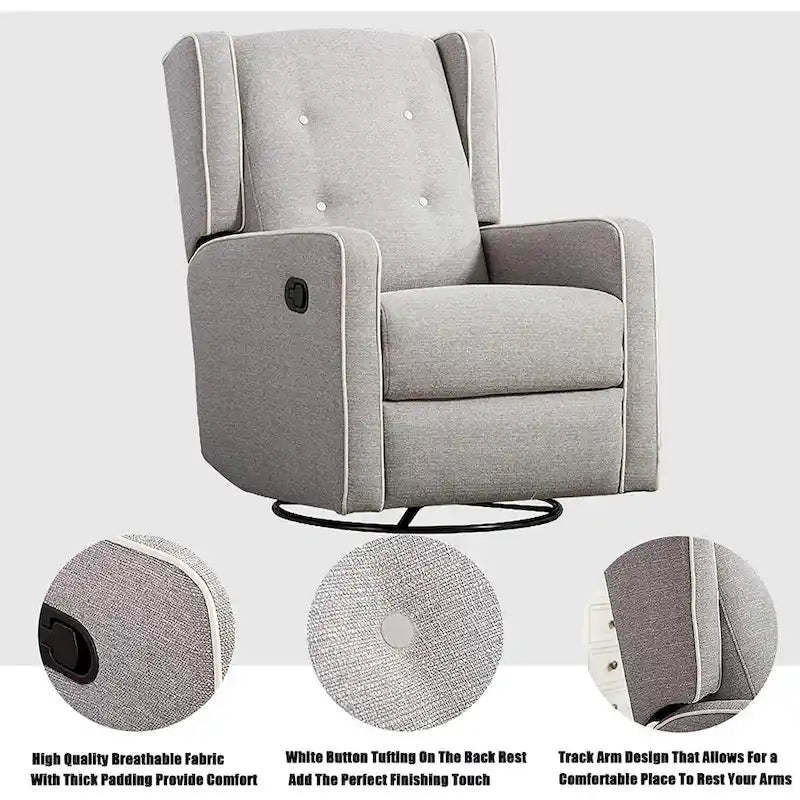 Ensemble de deux fauteuils inclinables pivotants et à bascule