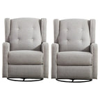 Ensemble de deux fauteuils inclinables pivotants et à bascule