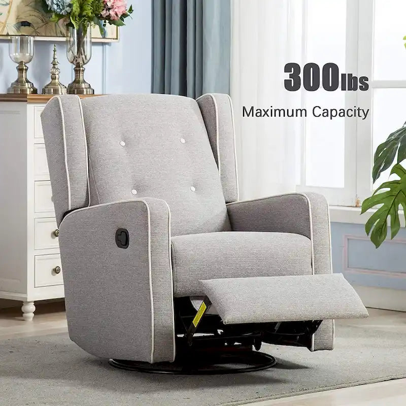 Ensemble de deux fauteuils inclinables pivotants et à bascule