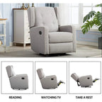 Ensemble de deux fauteuils inclinables pivotants et à bascule