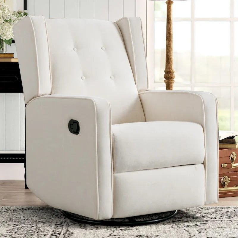 Ensemble de deux fauteuils inclinables pivotants et à bascule