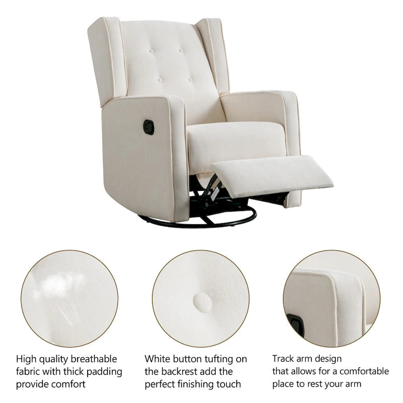 Ensemble de deux fauteuils inclinables pivotants et à bascule