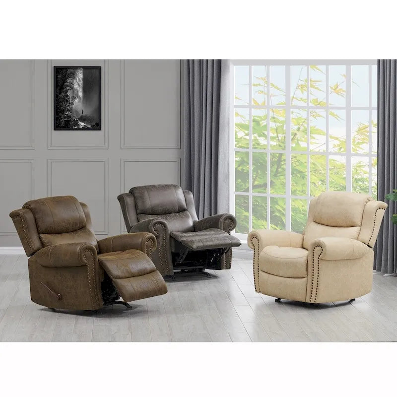  Dilsen Extra Large Rolled Arm Wall Hugger Recliner Chair