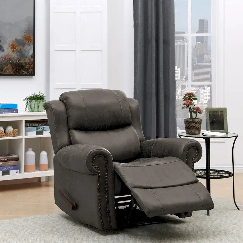 Extra Large Rolled Arm Wall Hugger Recliner Chair