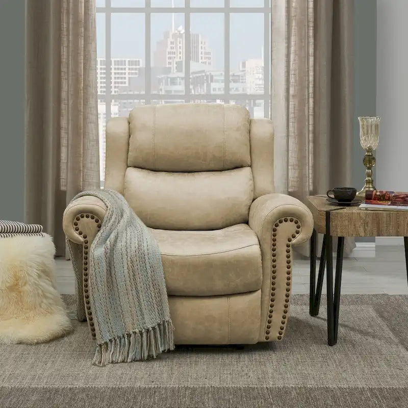 Extra Large Rolled Arm Wall Hugger Recliner Chair