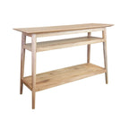 Solid Acacia Console Table with 2 Shelves