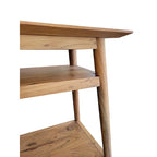 Solid Acacia Console Table with 2 Shelves