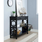  Omega 1 Drawer Console Table with Shelves