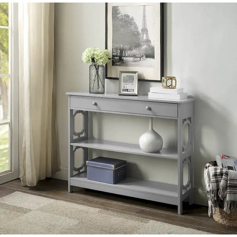 1 Drawer Console Table with Shelves