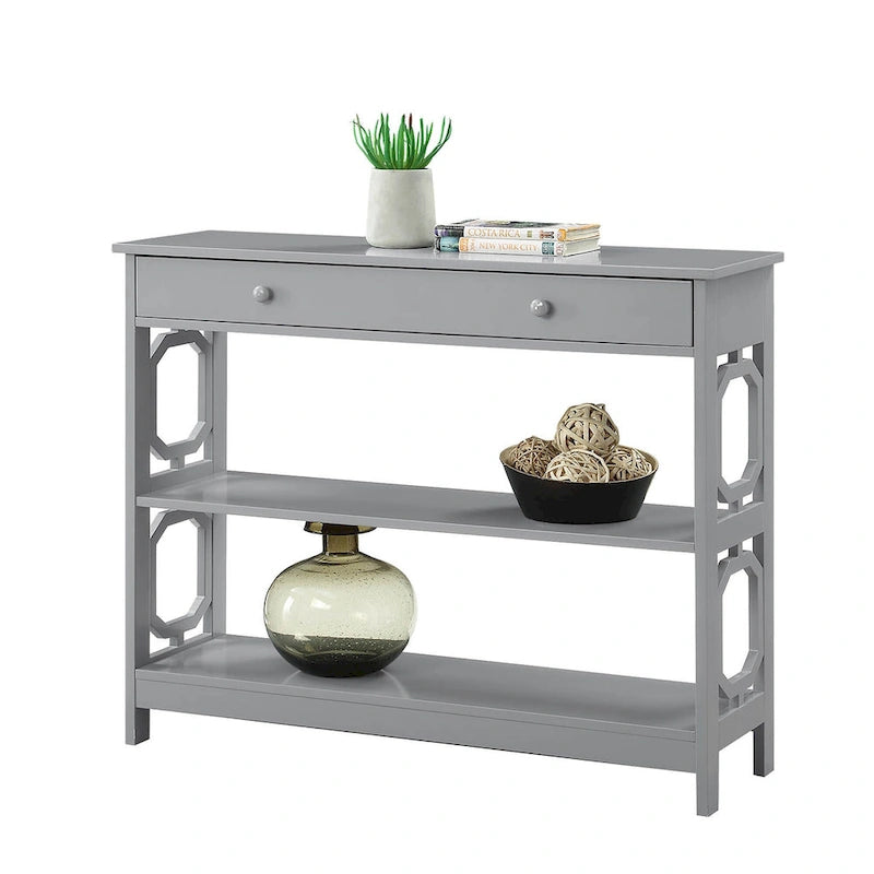 1 Drawer Console Table with Shelves