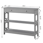 1 Drawer Console Table with Shelves