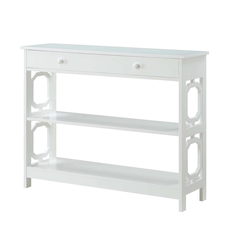 1 Drawer Console Table with Shelves