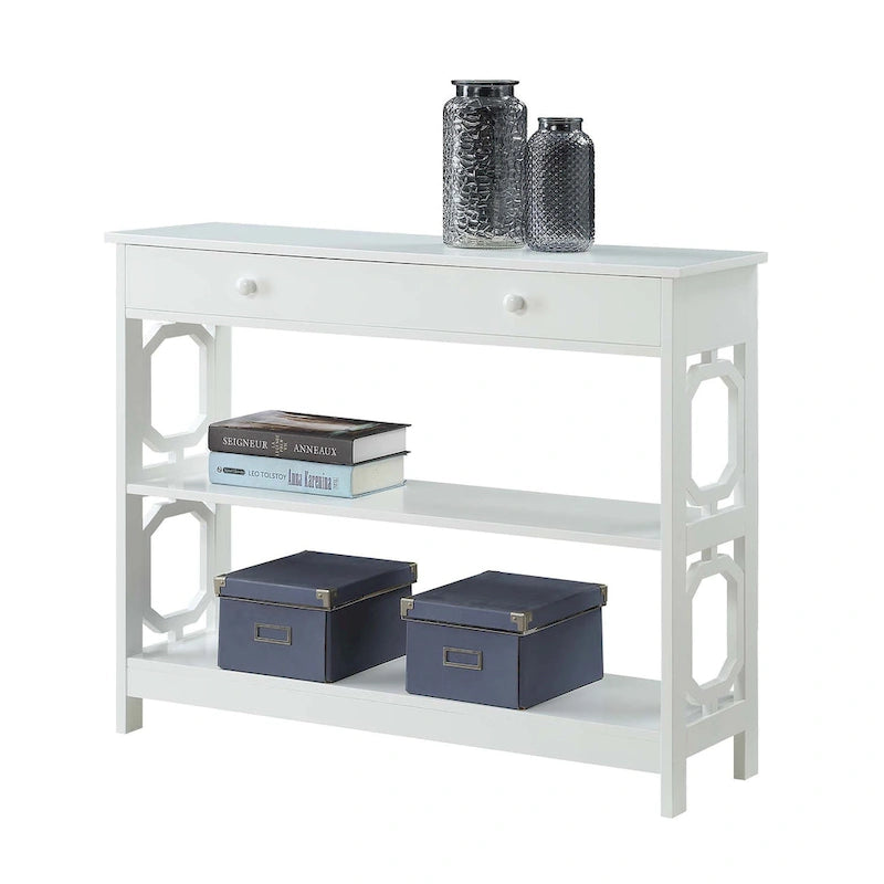 1 Drawer Console Table with Shelves