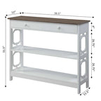 1 Drawer Console Table with Shelves