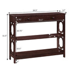 1 Drawer Console Table with Shelves