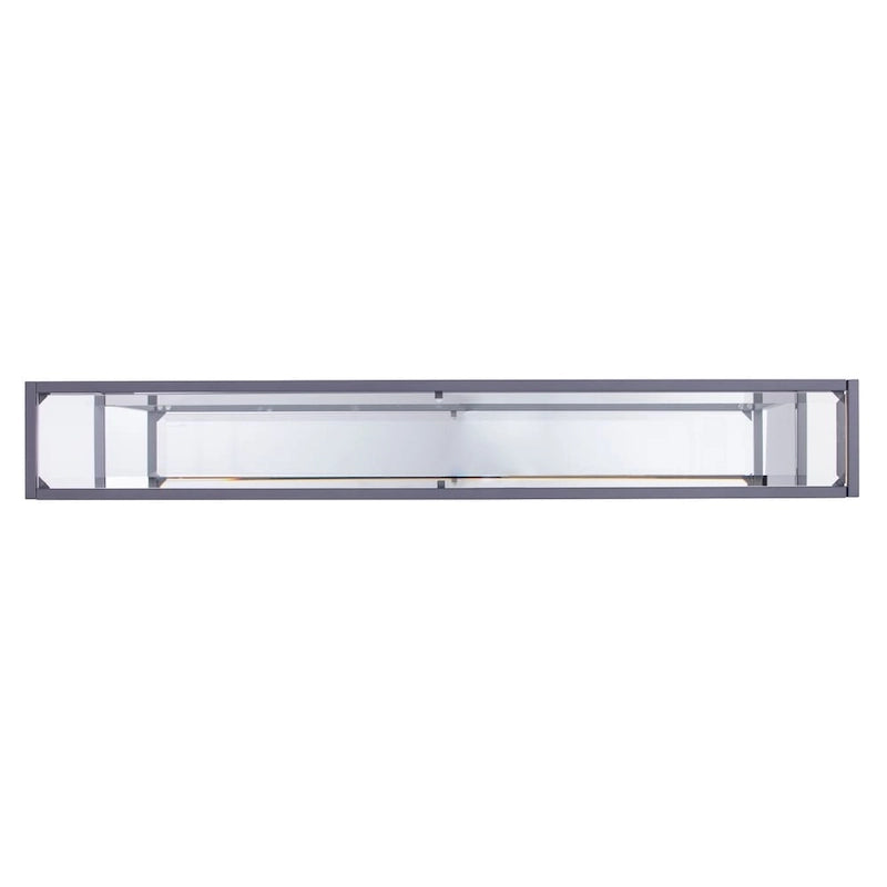 Narrow Metal Console Table with Tempered Glass Top