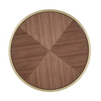 Round End Table with Metal Base