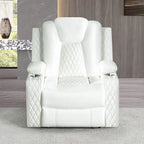 Canapé deux places en cuir synthétique de qualité supérieure pour cinéma maison, avec lumières DEL, fauteuil inclinable avec haut-parleurs intégrés et recharge sans fil