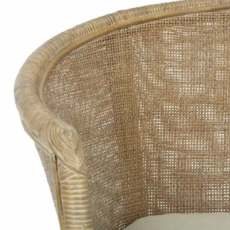 Fauteuil en rotin lavé – 31,5 x 29,9 x 25,6 po – 30L x 26P x 32H