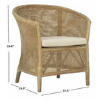 Fauteuil en rotin lavé – 31,5 x 29,9 x 25,6 po – 30L x 26P x 32H