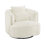 Fauteuil pivotant en tissu, Fauteuil club rembourré moderne pour salon