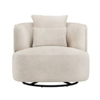 Fauteuil pivotant en tissu, Fauteuil club rembourré moderne pour salon