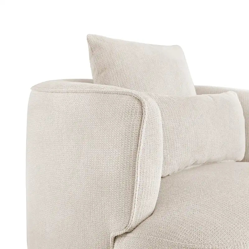 Fauteuil pivotant en tissu, Fauteuil club rembourré moderne pour salon
