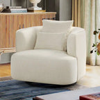 Fauteuil pivotant en tissu, Fauteuil club rembourré moderne pour salon