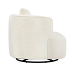 Fauteuil pivotant en tissu, Fauteuil club rembourré moderne pour salon