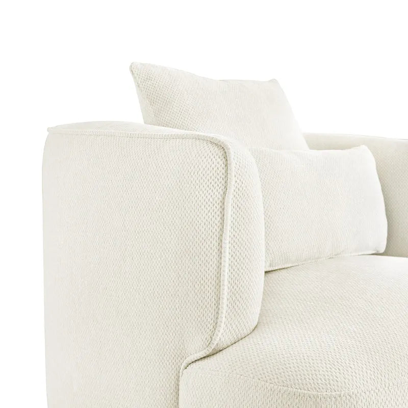 Fauteuil pivotant en tissu, Fauteuil club rembourré moderne pour salon