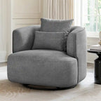 Fauteuil pivotant en tissu, Fauteuil club rembourré moderne pour salon