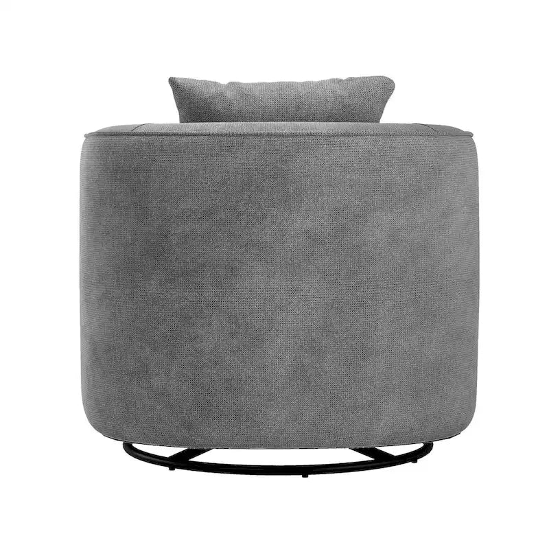 Fauteuil pivotant en tissu, Fauteuil club rembourré moderne pour salon