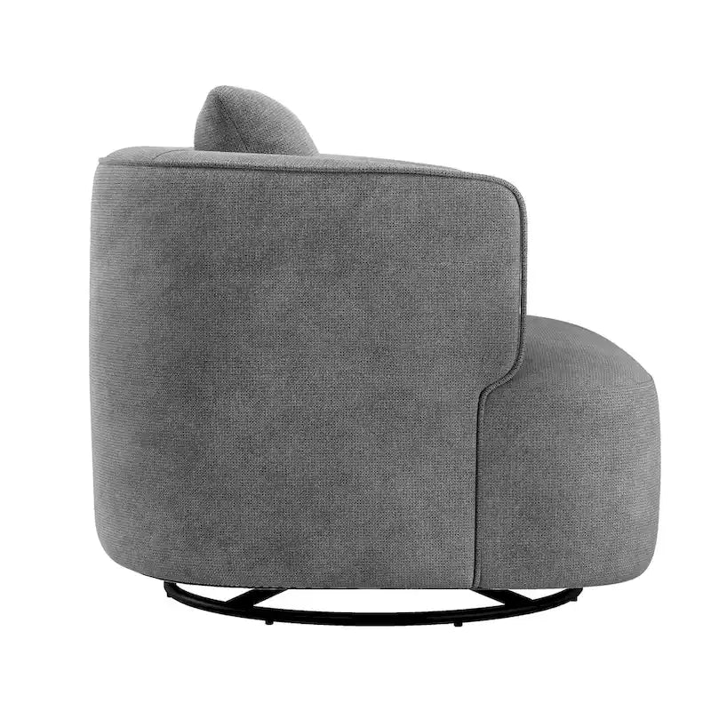 Fauteuil pivotant en tissu, Fauteuil club rembourré moderne pour salon