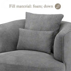 Fauteuil pivotant en tissu, Fauteuil club rembourré moderne pour salon