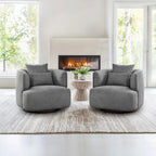 Fauteuil pivotant en tissu, Fauteuil club rembourré moderne pour salon