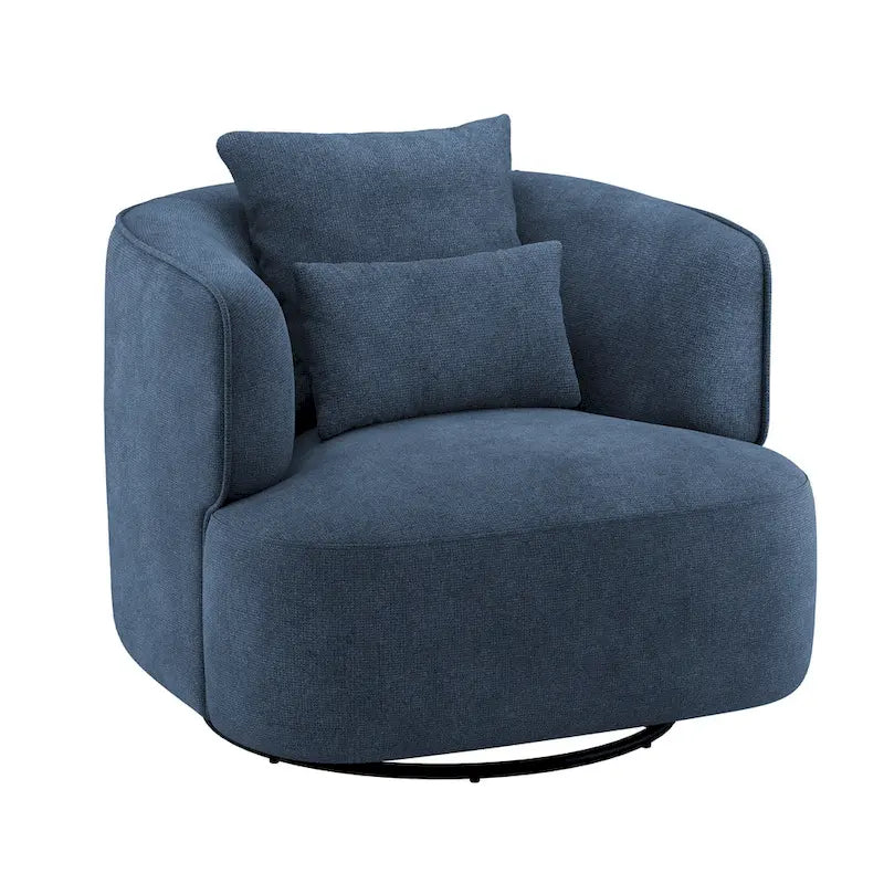 Fauteuil pivotant en tissu, Fauteuil club rembourré moderne pour salon