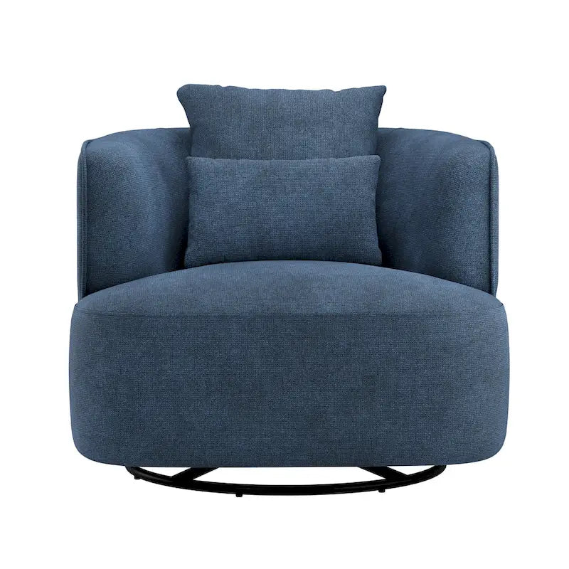 Fauteuil pivotant en tissu, Fauteuil club rembourré moderne pour salon