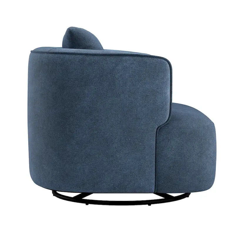 Fauteuil pivotant en tissu, Fauteuil club rembourré moderne pour salon