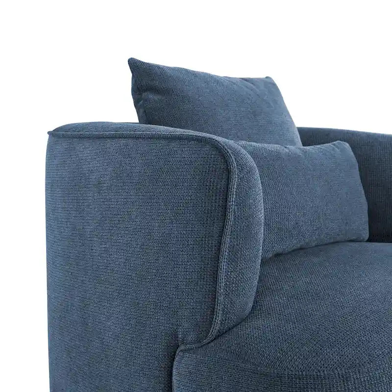 Fauteuil pivotant en tissu, Fauteuil club rembourré moderne pour salon